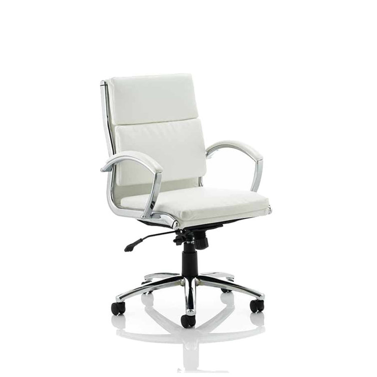 Wayfair white deals leather chair